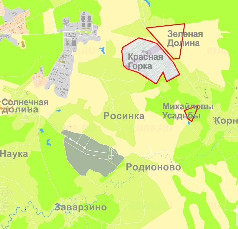 Красная горка карта